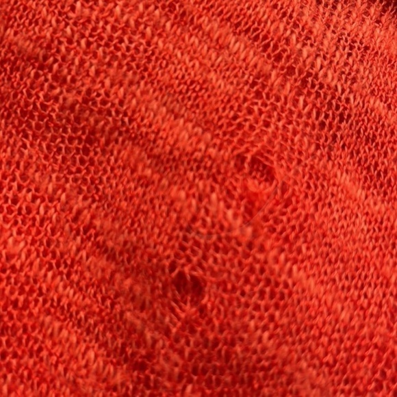 FREE PEOPLE | Women’s FREE PEOPLE Ultra Thin Orange Button Down Shirt Size M - Picture 8 of 8